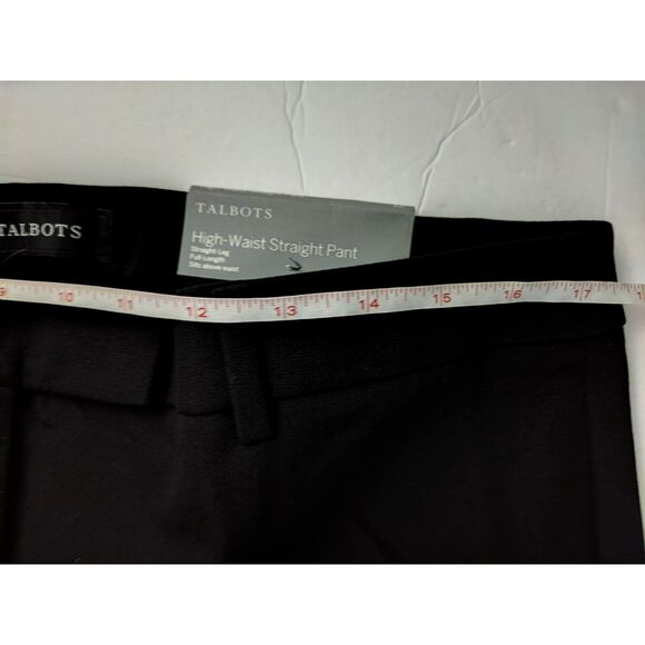 Talbots High Waist Full Length Black Straight Pants NWT Womens Size 12 - Picture 9 of 15
